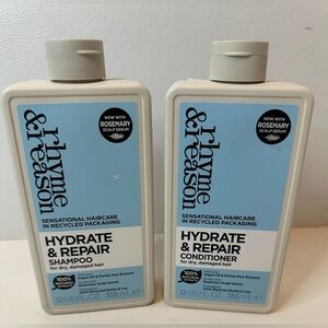 New Rhyme & Reason Hydrate And Repair Shampoo & Conditioner Set 12fl OZ
